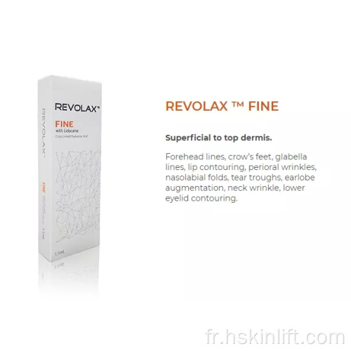 Injection d'acide hyalurique Revolax Dermeal Filler pour la lèvre